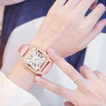 Women Diamond Watch Starry Square Bracelet Watches Set Quartz Wristwatch Female Amazoline Store